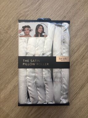 NEW Kitsch Satin Pillow Rollers - Silver Set